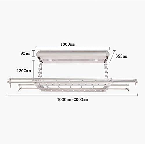 Portable Tripod Clothes Drying Rack - Foldable Space-Saving Laundry Stand with Rotating Design & Electric Wall-Ceiling-Mounted Clothes Rail with Remote Control & Led Light,A