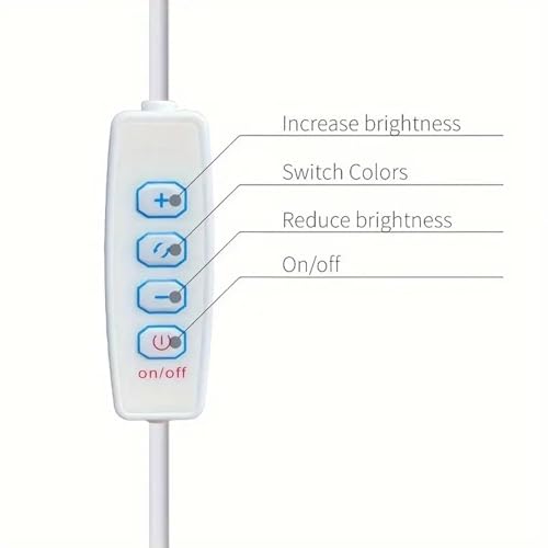 Image of GITGRNTH 2 PCS USB Powered Strip Counter LED Light, 10 Level Brightness Adjustable Color with Remote & 3 Color Mode (3000K /4000K /6000k), 7W Ideal for Kitchen, Closet, or Workspace