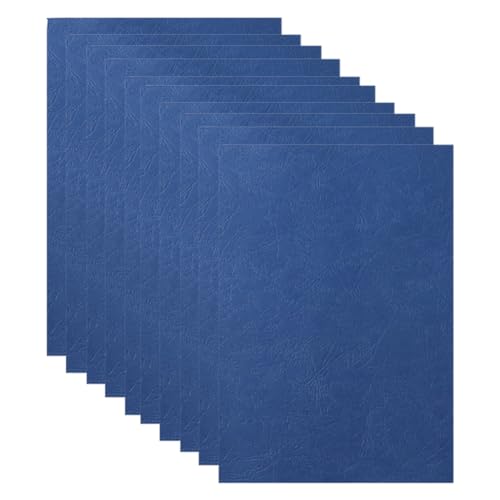 Couverture de reliure en papier A4 bleu marine aspect cuir pour dossier de présentation