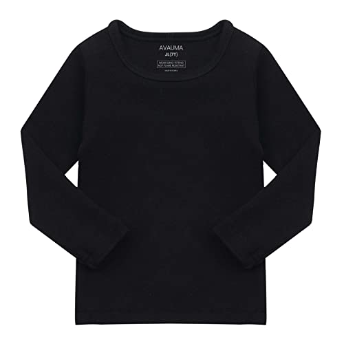 AVAUMA Baby Boys Girls Pajama Set Kids Toddler Snug fit Basic Cotton Sleepwear pjs for Daily (Black-2 JL)