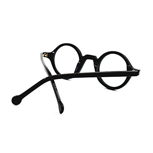 Image of Hand Made Small Vintage Round Eyeglass Frames Full Rim Acetate Glasses B002
