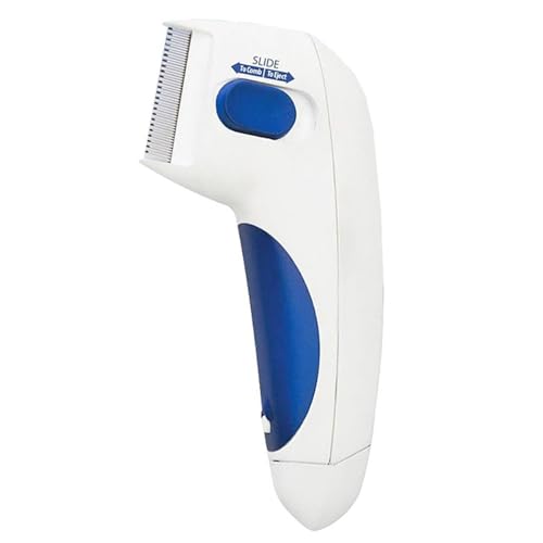 Monetais Pettine antipulci Elettrico per Cani e Gatti, Spazzola antipulci con Carica Delicata Efficace detergente per pidocchi per Animali a Pelo Lungo e Corto, Nessun Danno, Pettine per Cani