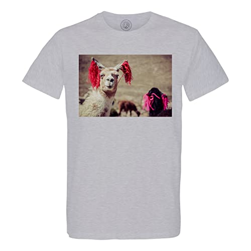 T-shirt coton bio homme lama du Pérou pour un look décontracté au quotidien