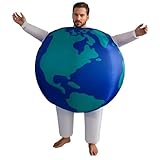 MatGui Adult Inflatable Globe Costume - Halloween Cosplay Outfit for Parties, Funny Space Theme Dress-Up