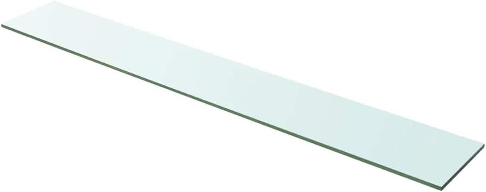 Clear Tempered Glass Shelf Panel 39.4 x 5.9 Inches, Durable Wall Mounted Display for Modern Decor, Transparent Shelf for Living Room Office, Easy Maintenance