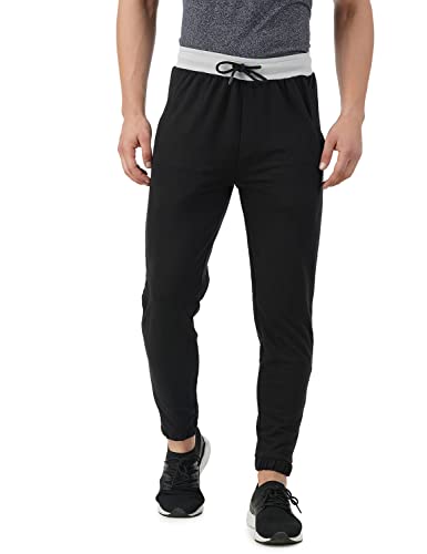 Image of PUMP'D Men's Breathable Cotton Jogger Pants with Elasticated Waistband & Drawstring - Dry Tech, Anti-Odor, Lightweight, Soft Seams