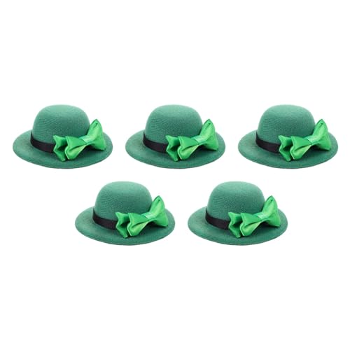 STOBAZA 5pièces Capsules De Décoration De Bouteille De Vin Saint-Patrick De Chapeaux Verts Festifs pour Fête Réunions Familiales Et Photos Accessoires Amusants pour Créer Une Ambiance