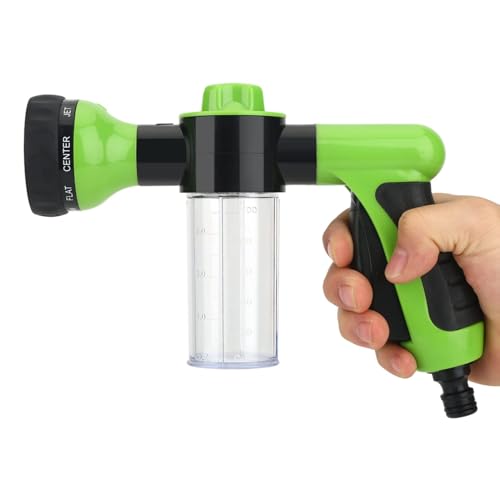 Beufee Pistola de Espuma para Lavado de Autos, pulverizador de Espuma de jabón para Autos Pulverizador de Lavado de Autos con Espuma Pistola de Agua de Espuma de Alta presión 6 m (Green)
