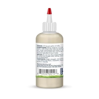 Liquid Animal Rennet For Cheese Making | Milk Coagulant | Make Cheese At Home - 2 oz