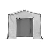 JAEPLABTE Outdoor Storage Shed, 8x8x8-foot Yard Mower Shed Canopy Cover, Windproof, Waterproof Metal Frame Carport Sunshade for Sheltering All Types of Gardening Tools and Items