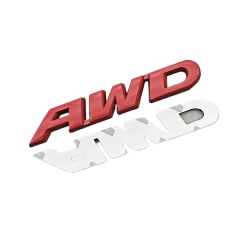 3D ���^���N���[�� 4WD AWD ���S�Ԃ̃X�e�b�J�[�o�b�W�G���u�����A�N�Z�T���[(AWD Red 92mm)