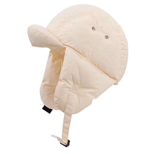 Gorro grueso esencial para clima frío con protección para los oídos para aislamiento contra los vientos fríos, ideal para viajes diarios y aventuras, sombrero de invierno diario, beige, Talla única