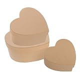LOLIPPYY 3 piezas Caja de Cartón con Tapa Forma de Corazón para San Valentín de DIY para Regalos Almacenamiento Versátil de y Joyas Decoración Romántica y Práctica para Eventos Especiales