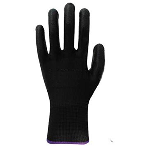HUOQILIN Seguro De Trabajo Guantes Sección Delgada Inmersión A Prueba De Aceite Impermeable Antideslizante Transpirable (Color : Black, Size : Large) Cover