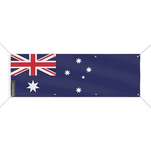 Drapeau de l'Australie anti-déchirure 170x510cm grand format avec 8 oeillets solides