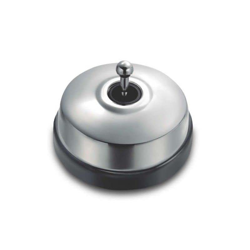 Interrupteur 2P 10AX métal et porcelaine noire chromée pour intérieur chic