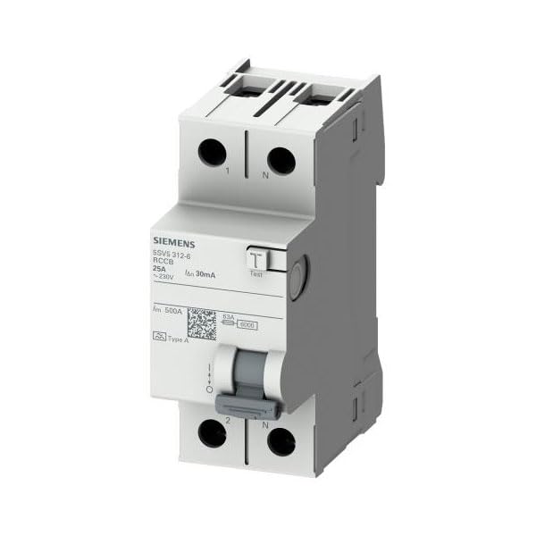 SIEMENS Interruttore differenziale puro DIFF. 2P 25A 30MA TIPO A NON ACC. SI5SV53126 5SV53126