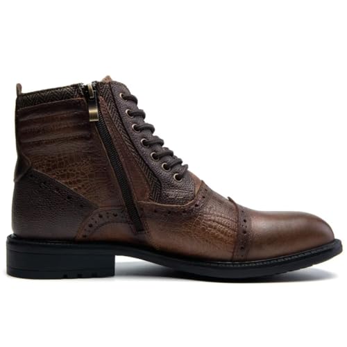 Image of Arkbird Mens Chelsea Boots, Stylish and Comfort Leather Chukka Ankle Boots with Zipper