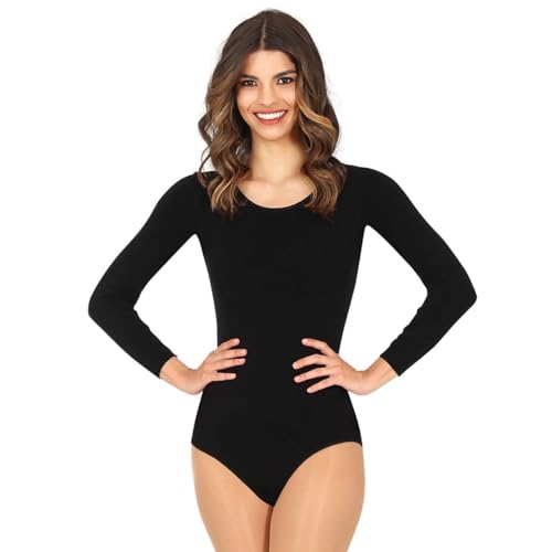 FIESTAS GUIRCA Body preto com manga para mulher