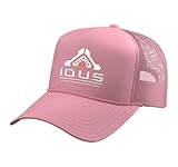 Futuristic IDUS Sci-Fi AI Symbol Pragmata System Game Design Trucker Hat with Adjustable Mesh Back, Pink