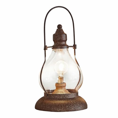 Altezza: ca. 28 cm Loberon Lanterna a LED Ricaricabile Cortney, Marrone Antico