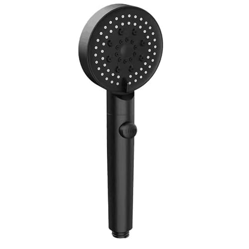 Regadera de 6 funciones con ducha manual, alta presión, color negro, desmontable miniatura 1