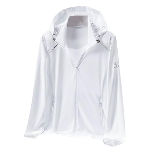 Cromoncent Women's UPF 50+ Sun Protection Jacket Hooded Cooling Shirt Athletic Jacket for Women with Pocket