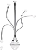 Fancii Chrome Gooseneck Attachment with Locking Suction Cup, For Luna, Mira and Maya LED Mirror Series (Mirror Not Included)