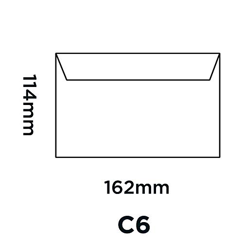 Blake Premium Business C6 114 x 162 mm 120 g/m² Peel & Seal Portemonnee Enveloppen (39155) Hoog Wit gelegd - 50 stuks - Afbeelding 3