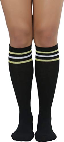 Image of ToBeInStyle Women's Knee High Socks with Striped Top