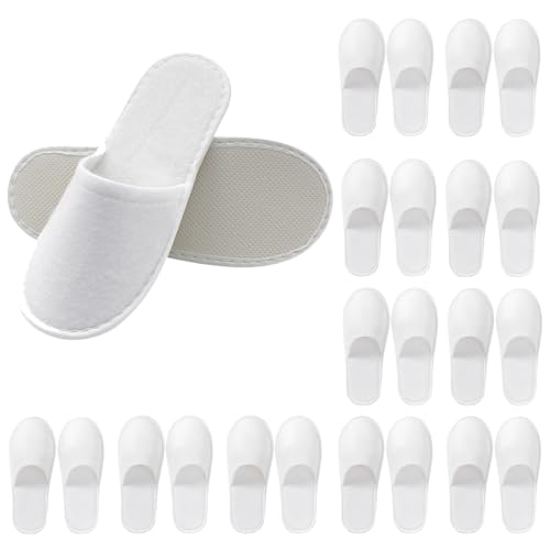 CUEMOON 12 Paia Ciabatte Ospiti, Set Monouso Unisex per Albergo Casa Viaggio Bagno, antofole da spugna, per Ospiti per Viaggi in Hotel e Spa