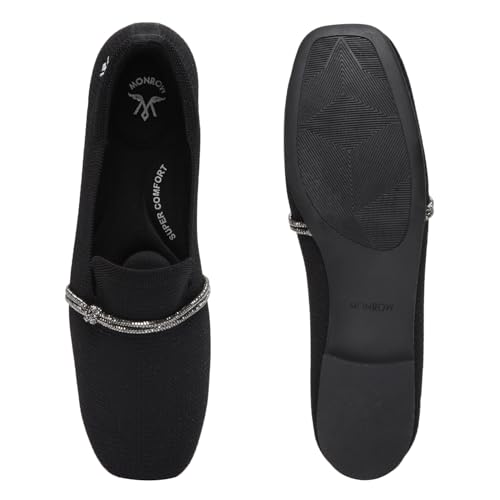 Image of MONROW Fancy and Stylish Extra Cushioning Comfortable Fashionable Light Weight Fashion Ballerinas for Women and Girls