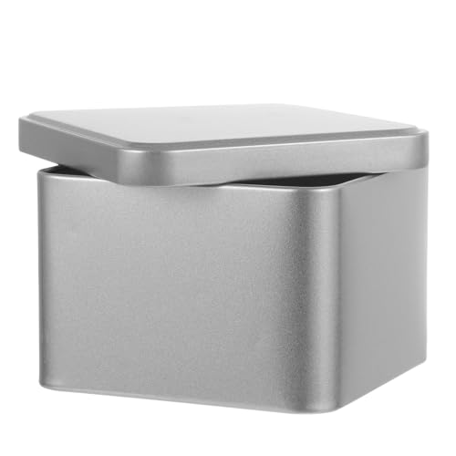 Cabilock Caja Rectangular de Hojalata Tapa para Almacenamiento de Café y Pasteles de Luna Envase Portátil para Objetos Pequeños