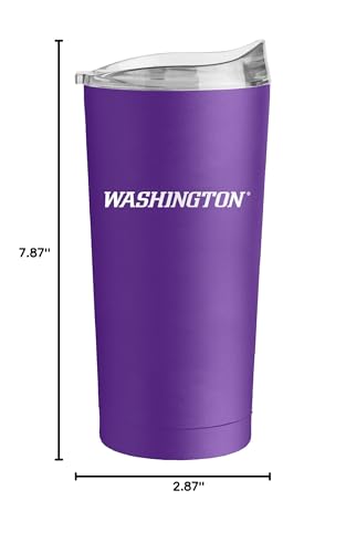 Image of Logo Brands 20 oz Powder Coat Tumbler- Insulated Tumbler with Lid for Water, Iced Tea or Coffee, Smoothie and More