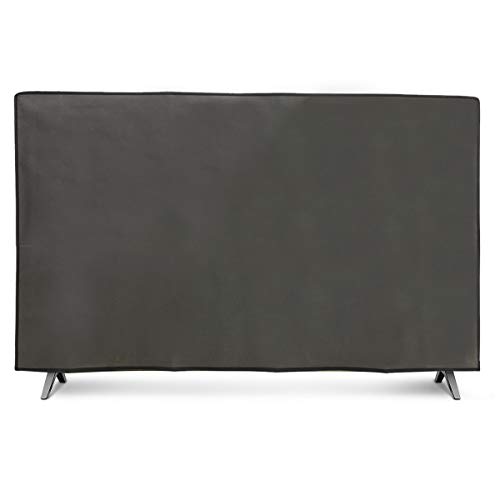 kwmobile Dust Cover for 49-50" TV - Fabric Case TV Protector for Flat Screen TVs - Dark Grey - Image 6