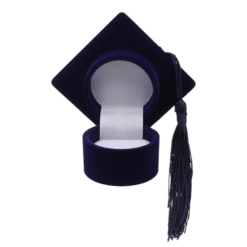 Happyyami Caja De Anillo De Graduación Pequeña Con Flocado Elegante Caja De Regalo Para Propuesta Boda Collar Pulsera Pendientes