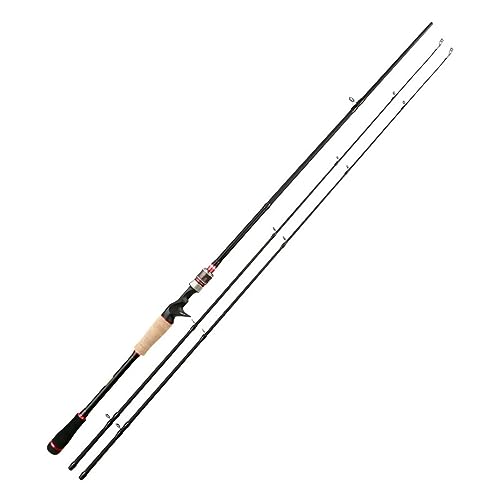 Bastón de Carbono para Carretera con Mango Recto y Pistola, Punta caña ML, Suministros Equipo Pesca (E 1, 8 m)