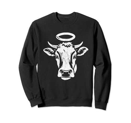 Holy Cow Livestock Cow Lover Cattle Farmer Vintage Rancher Sweatshirt
