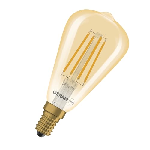 Osram Lampe LED Edison Vintage 1906 Filament ST48, 4,8 W, E14, or, ST48, pour lampe de table, suspension, éclairage décoratif, accent design dans la pièce