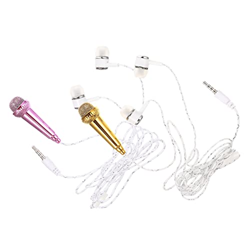 LIOOBO 2pcs Portable Mini Microphone for Smartphones and Tablets Lightweight Tiny Mic Compatible with Laptops and Computers Durable Construction for Easy Use