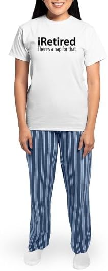CafePress Iretired Women's Light Pajamas Women's Novelty Cotton Pajama Set, Comfortable PJ Sleepwear