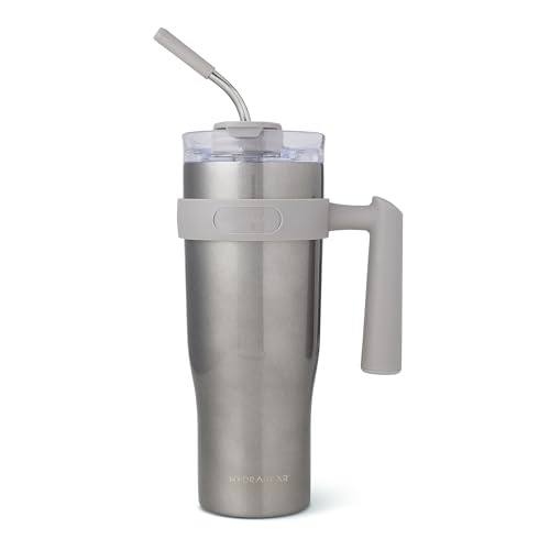 Hydragear Juno Stainless Steel Tumbler with 2-in-1 Lid and Reusable Straw - 40 Oz - Zinc Shimmer
