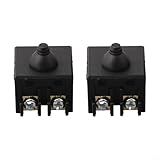 Replacement Push Button Switch for Angle Grinder 100 Polisher, 2-Pack Metal & Plastic Construction, Compatible with 4-Inch Grinders, Black Color, Accessory for Light Equipment & Tools