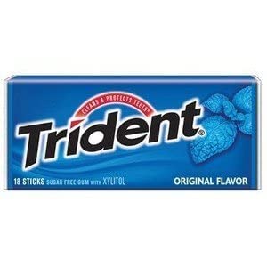 Image of Trident Original Flavour Sugar Free Gum, 18 Sticks