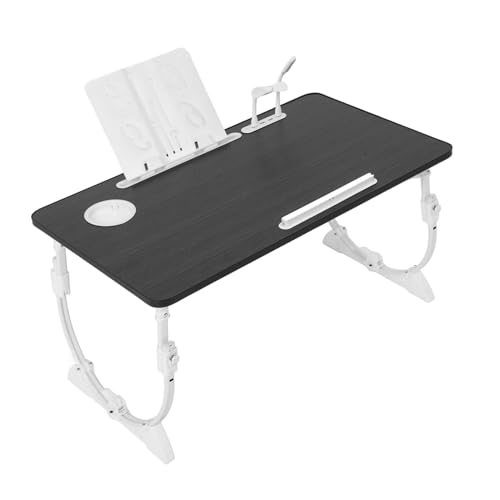 DIYEAH Adjustable Bed Desk Portable Folding Table Lap Desk for Bed Study Table Cup Holder Drawer