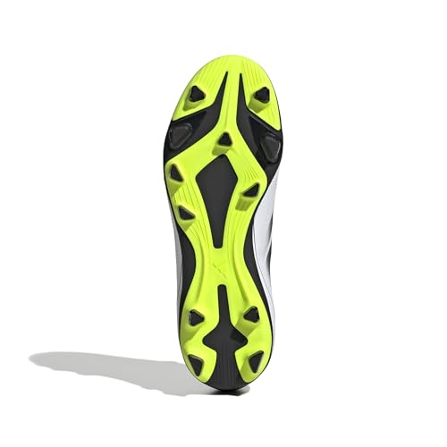 adidas Unisex-Kids Goletto IX Laceless Firm Ground/Multi Ground Soccer, White/Black/Lucid Lemon, 9.5 by adidas - Image 3