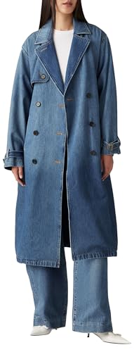 Levi's Para Mujer. A8976-0001 Gabardina Spade Azul (M), Casual, AlgodóN - 4