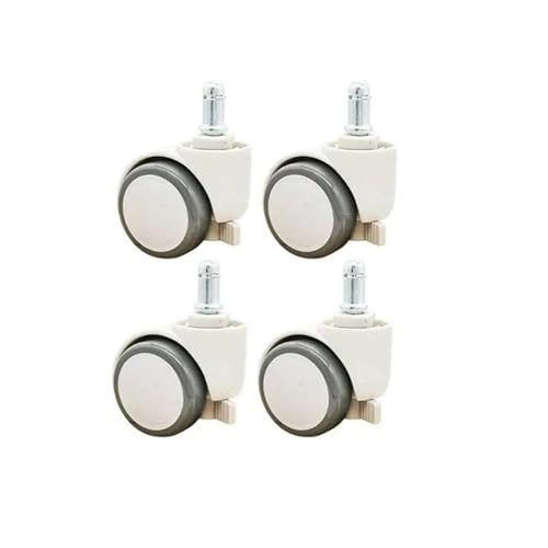 Roue de chaise haut de gamme M11 autobloquante en gris et blanc, 4pcs