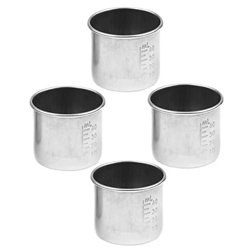 BRIGHTFUFU Multi-function Medicine Cups Portable Graduated Cups Stainless Steel Set for Home