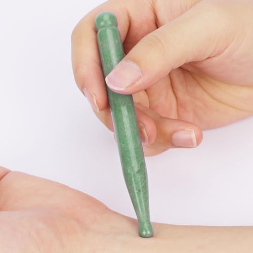 ideayard Jade Gua Sha Pen Scraping Massage Wand Tool Acupuncture Pen Therapy Stick Point Treatment